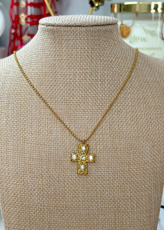 Crystal Cross Necklace