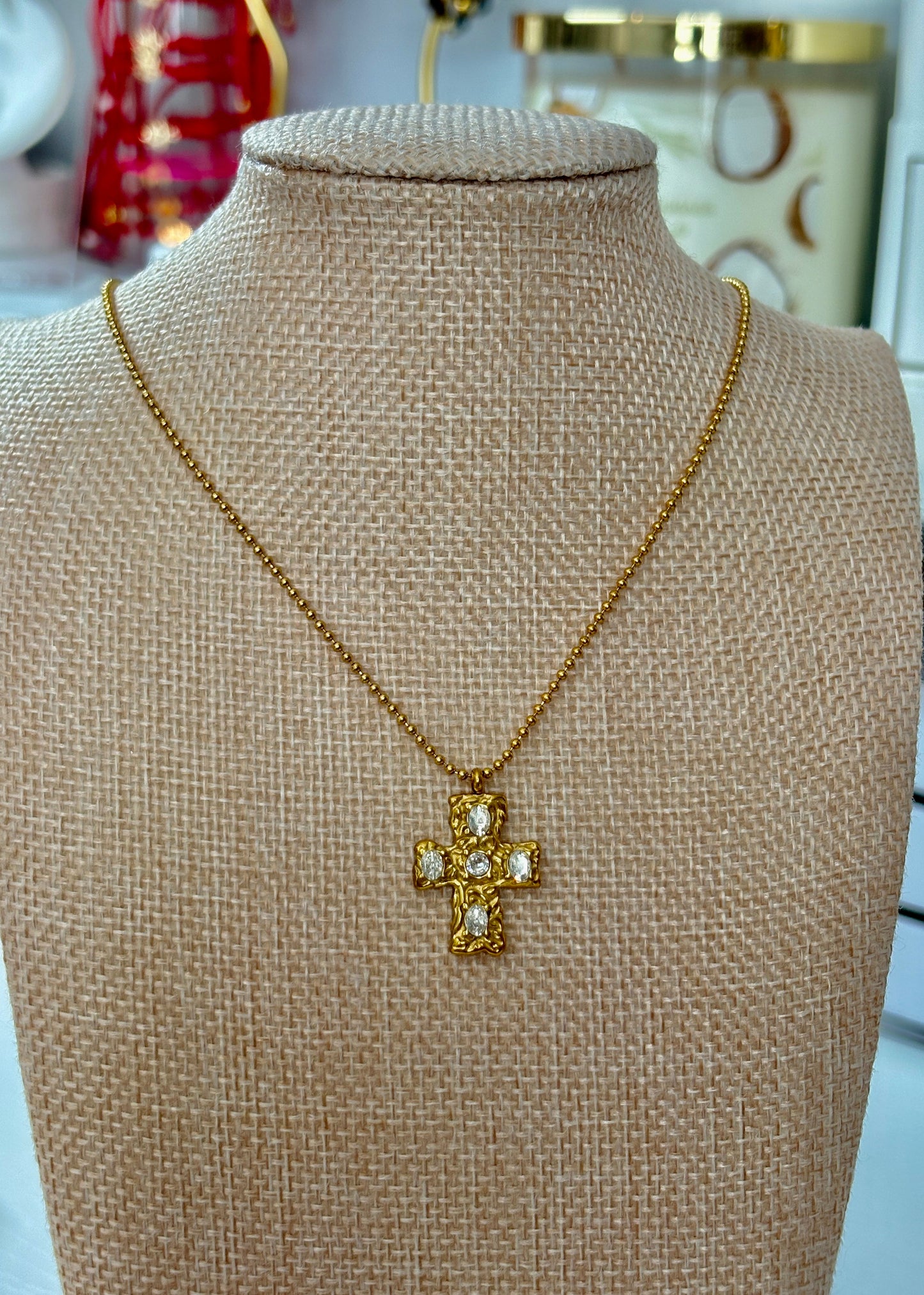 Crystal Cross Necklace